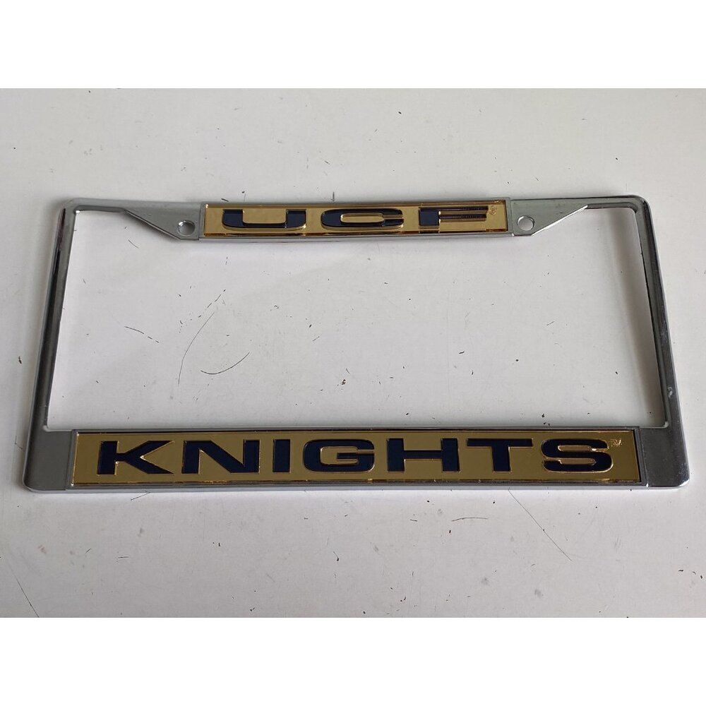 UCF Knights Central Florida Black Gold Metal Laser Cut License Plate Frame
